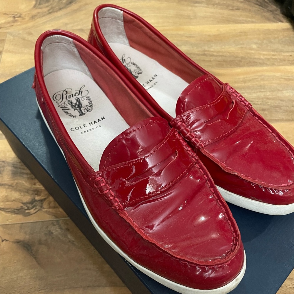 Cole Haan Women's Glossy Red Loafers